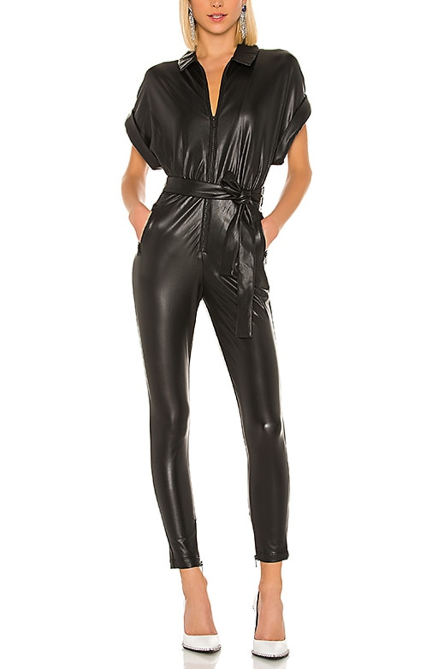 Nbd Sleek Black Reckless Jumpsuit Size M